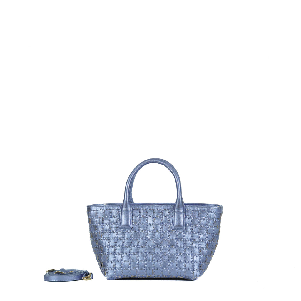 Blue Top Handle Bag
