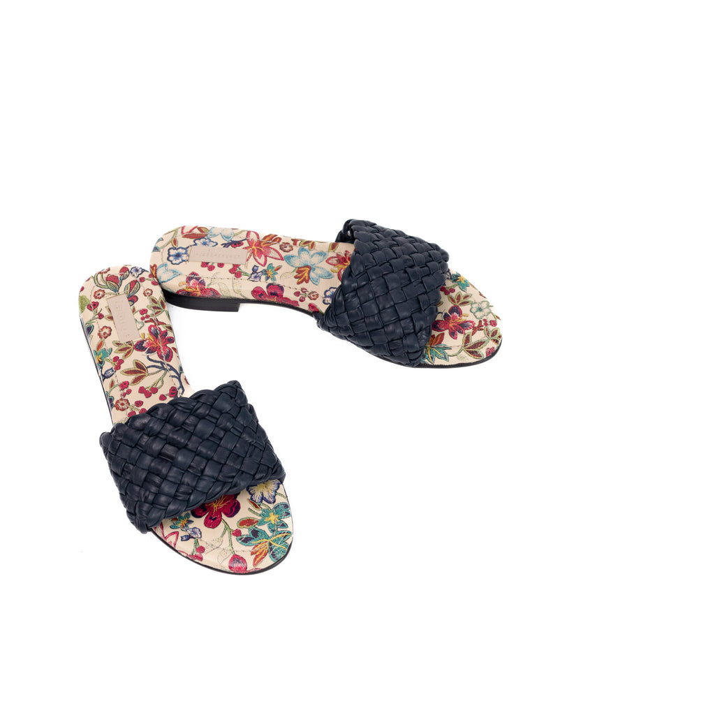 Midnight Blue Casual Leather Sandal