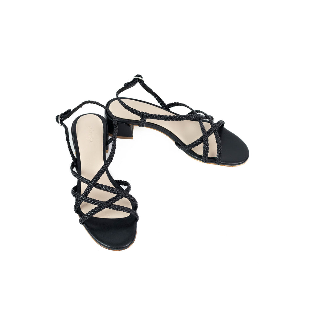 Black strappy sandals 
