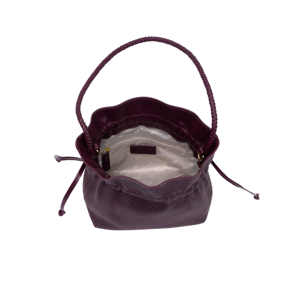 potli leather bag inside view