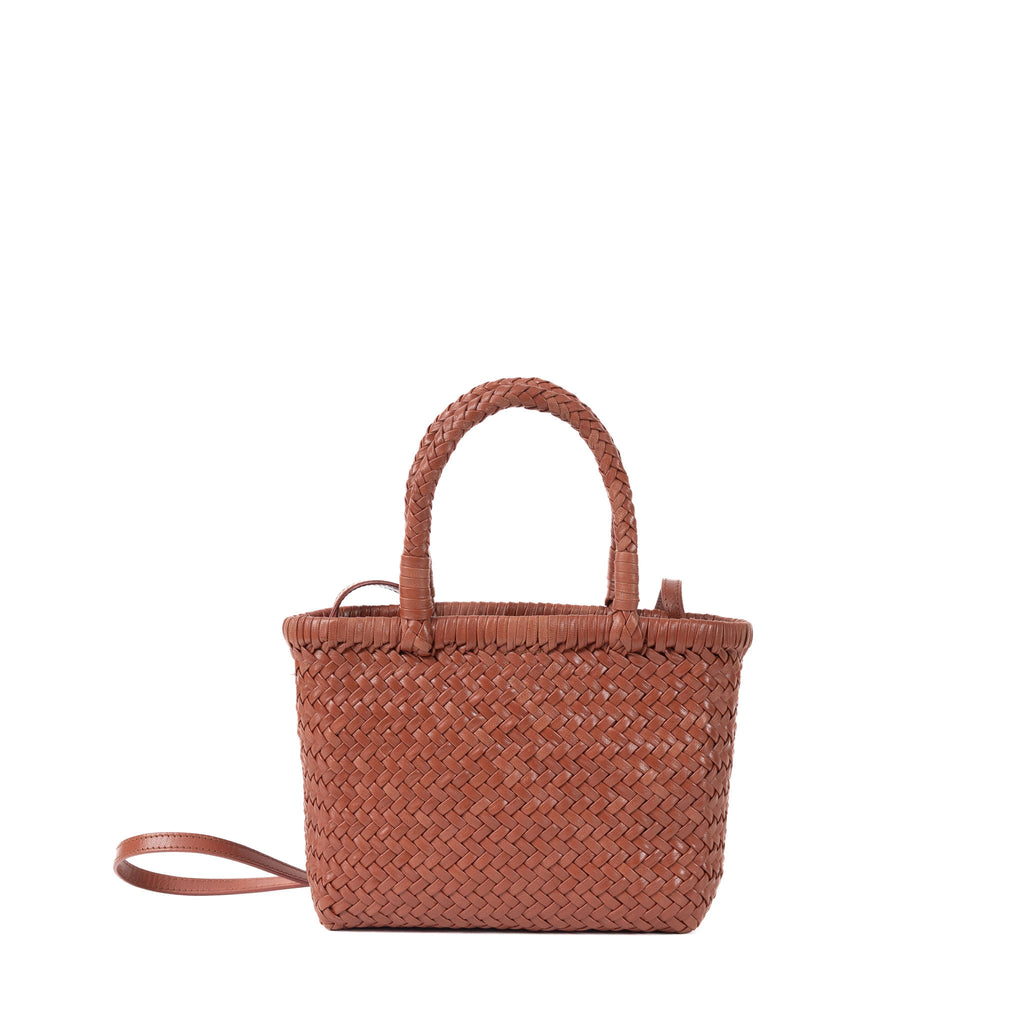 Lightweight leather mini tote and sling bag