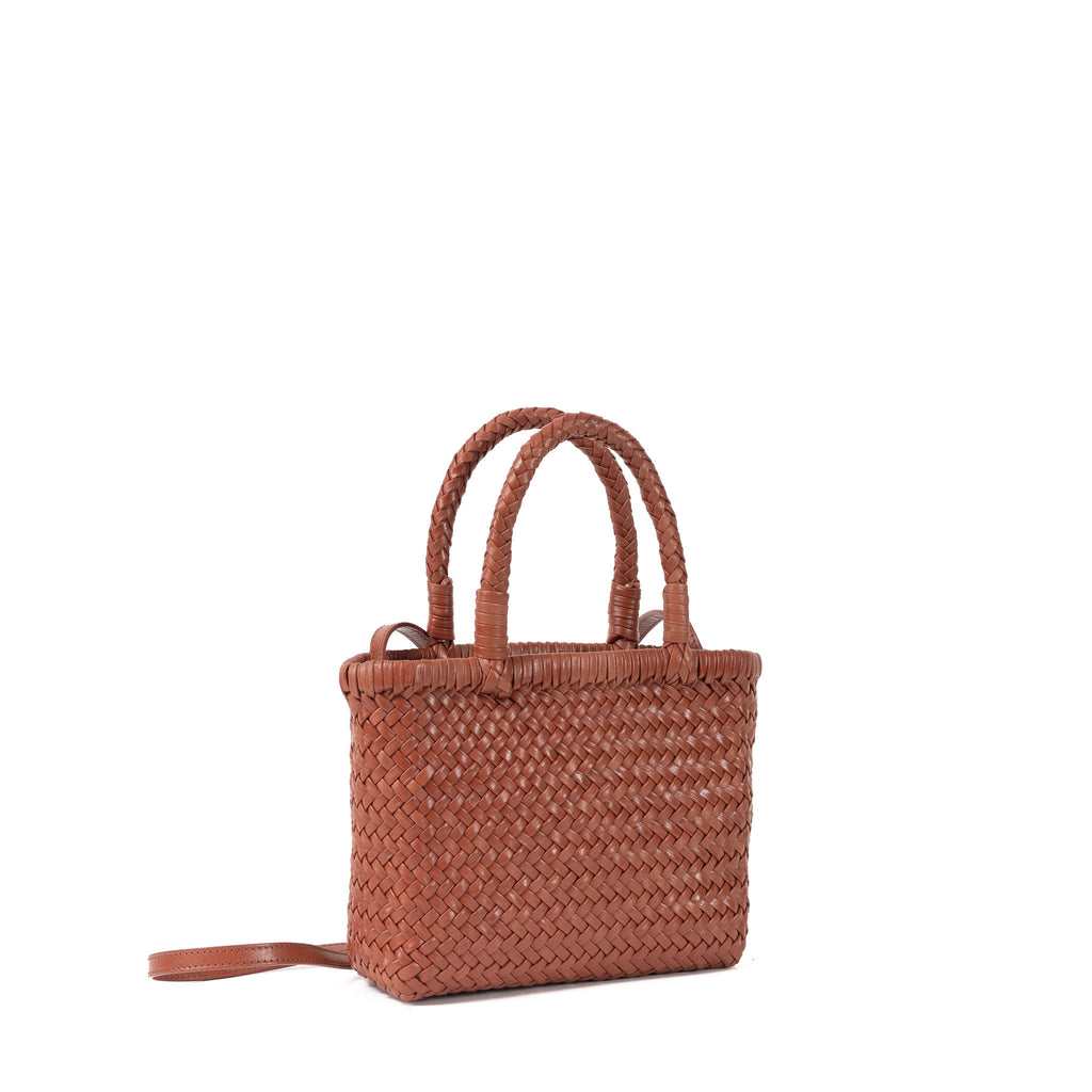 Stylish leather mini tote and sling bag