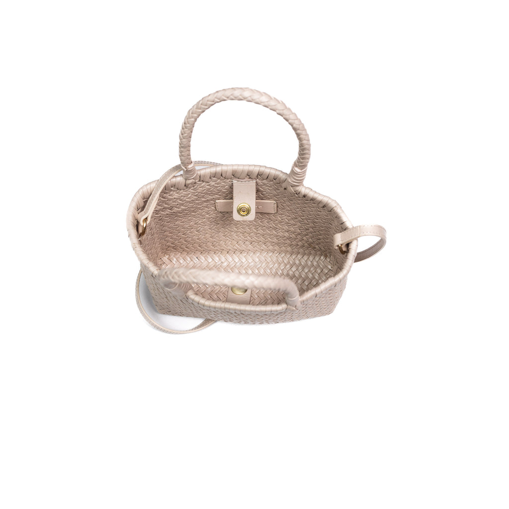 Dual-style leather mini tote and sling bag