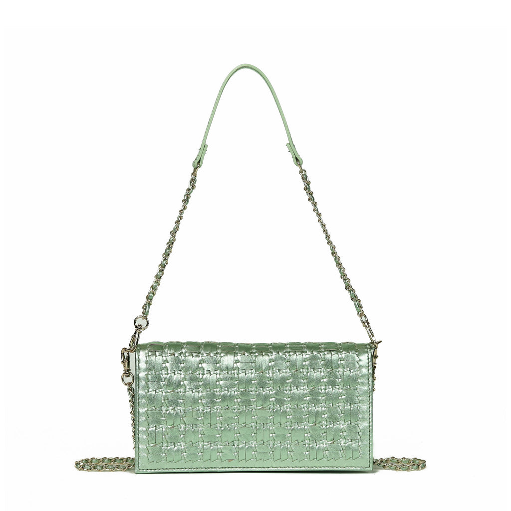 Metallic Mint Handbag