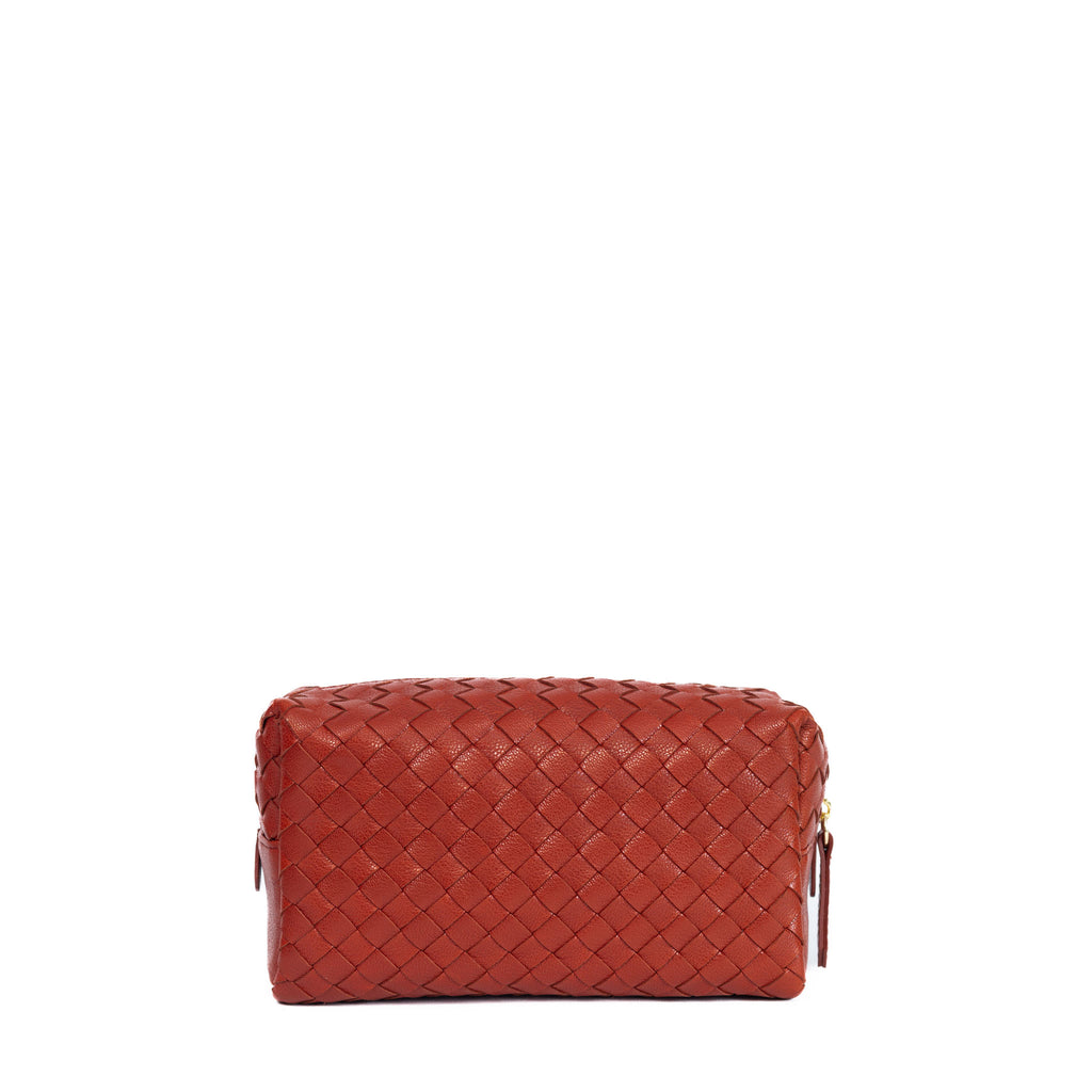 Brick Woven Leather Pouch