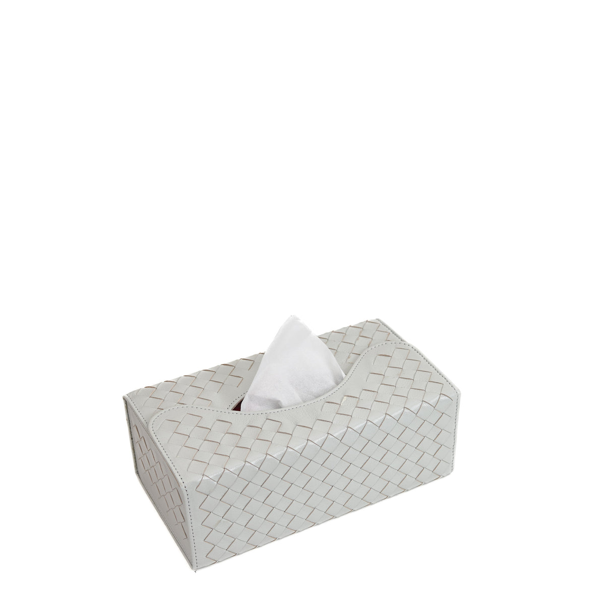 Buy Leather Tissue Box - Light Grey | Calonge