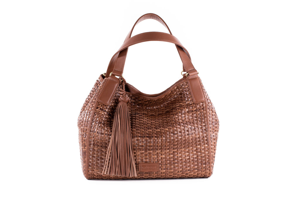 CA 1070 | WOVEN CANE with rings | TAN - Calonge