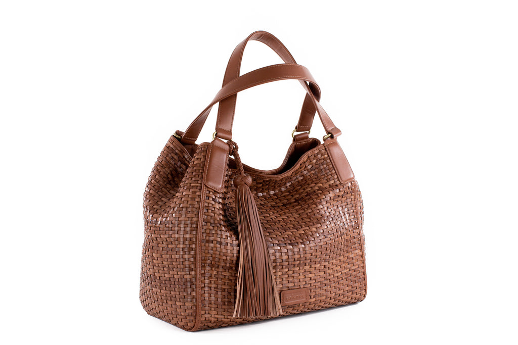 CA 1070 | WOVEN CANE with rings | TAN - Calonge