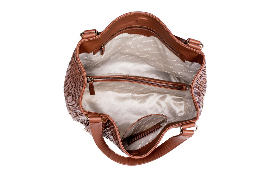 CA 1070 | WOVEN CANE with rings | TAN - Calonge