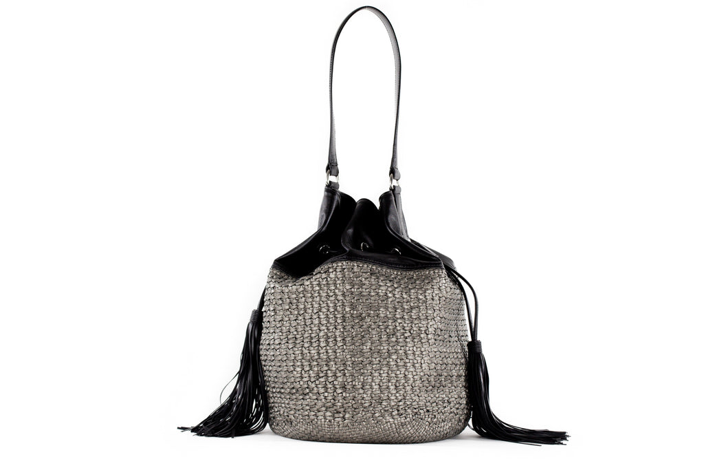 CA 1464 | HANDWOVEN | GUN METAL & BLACK - Calonge