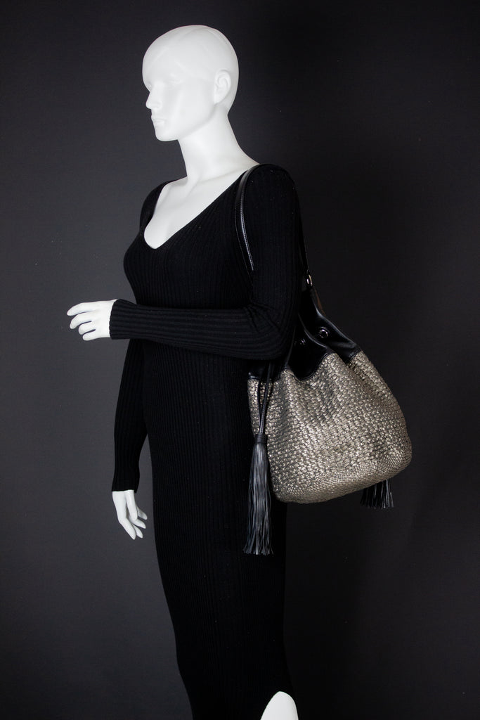 CA 1464 | HANDWOVEN | GUN METAL & BLACK - Calonge