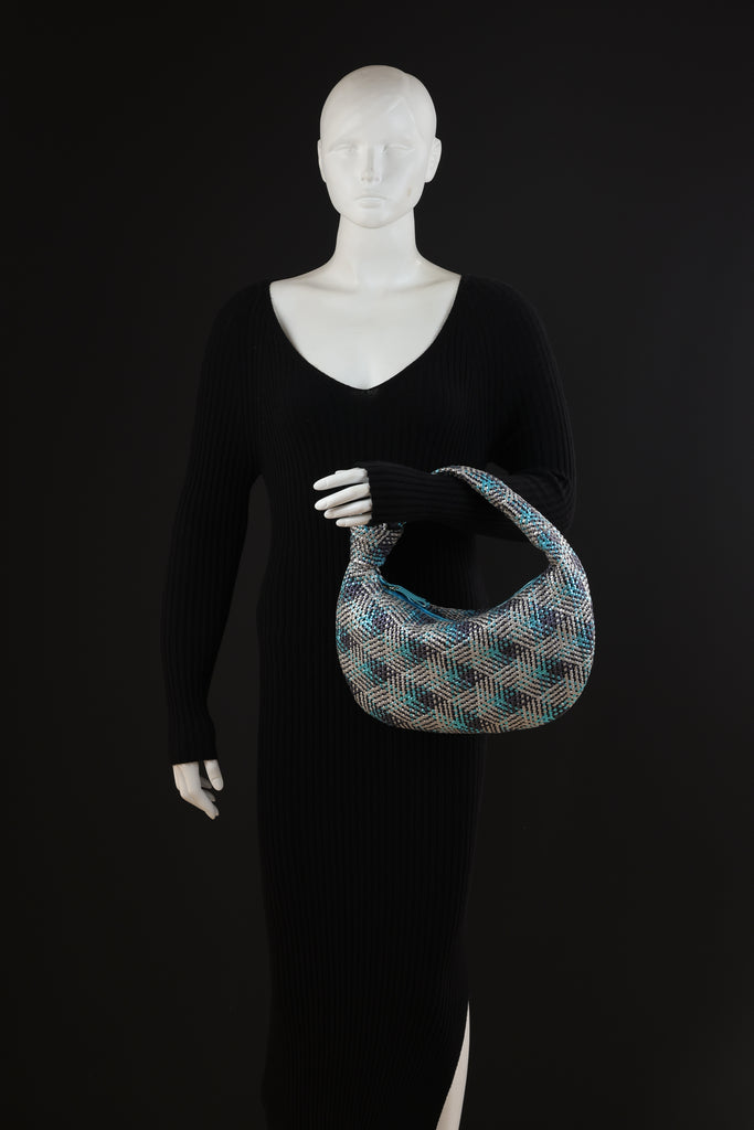 CA 1524 SMALL | HANDWOVEN FREDDY | METALLIC OCEAN - Calonge