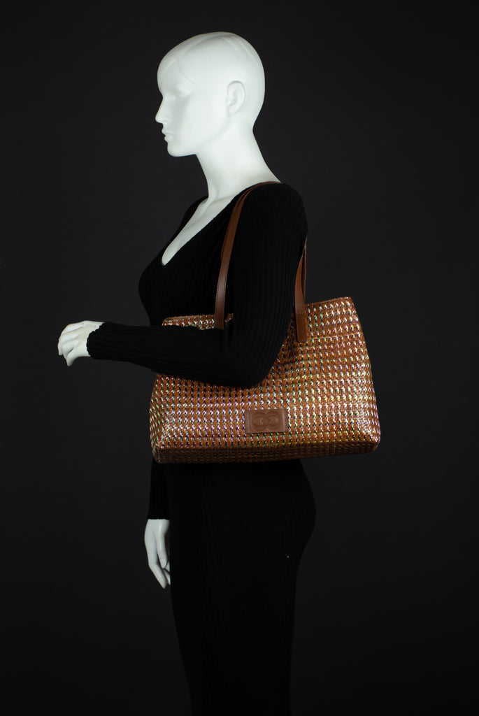 CA 852 | WOVEN LEATHER & RAFFIA | IRIDESCENT - Calonge