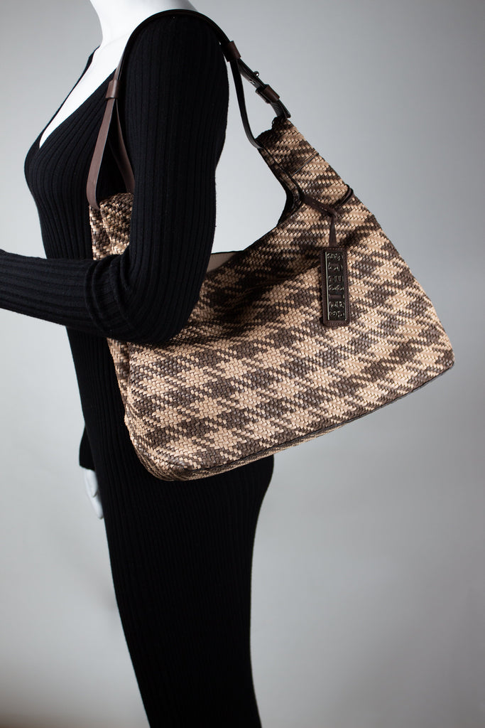 CA PVB 131 | WOVEN HOUNDSTOOTH | TAUPE MULTI - Calonge