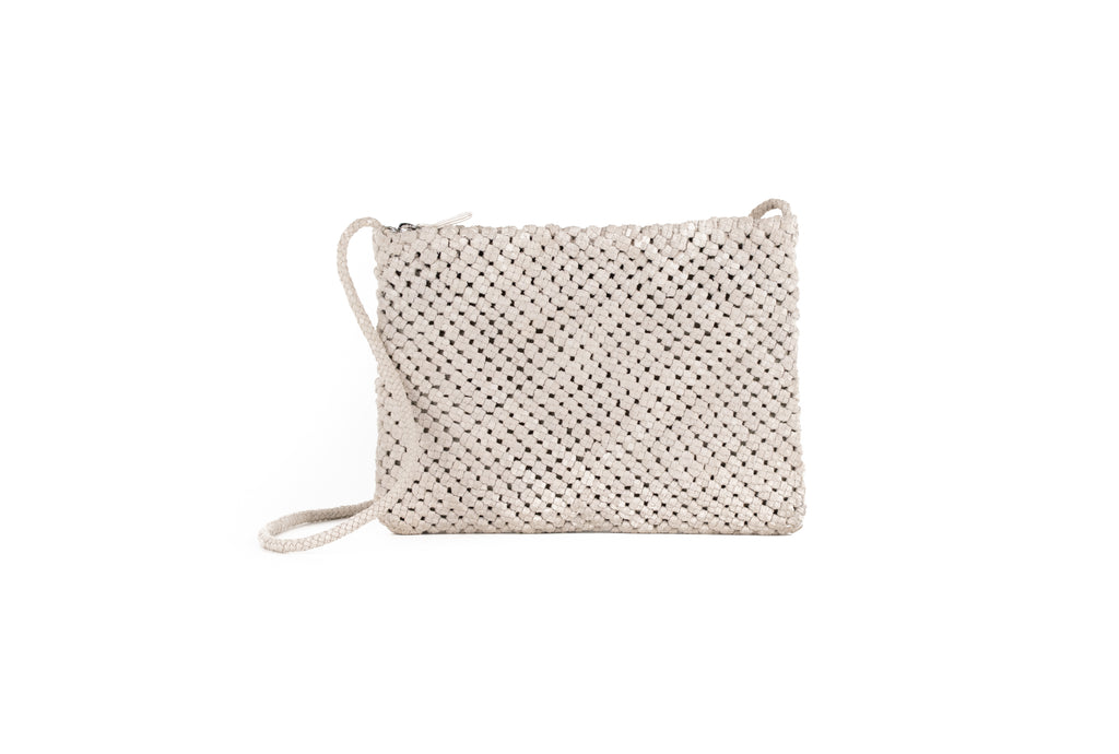CA POCHETTE | FLOWER | SUEDE IVORY - Calonge