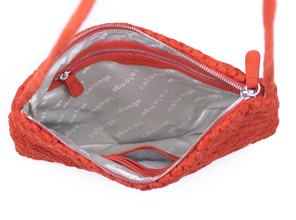 CA POCHETTE | FLOWER | SUEDE RED - Calonge