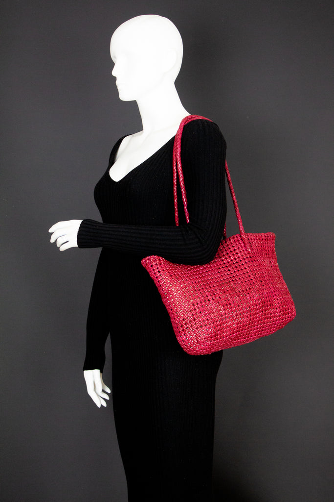CA TOTE | FLOWER | CRANBERRY - Calonge